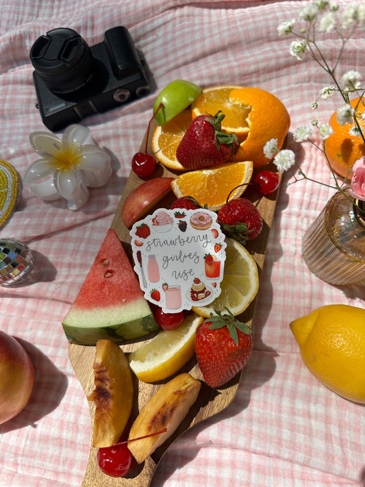 Strawberry Girlies Rise Sticker