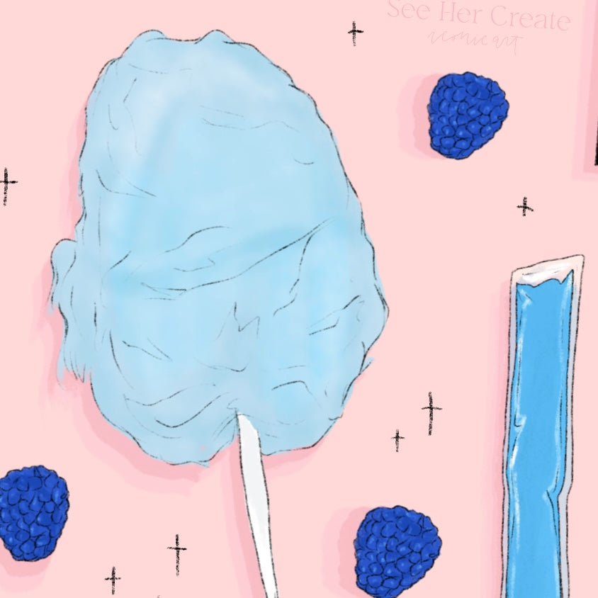 Blue Raspberry Girlies Rise - Phone Wallpaper Tip