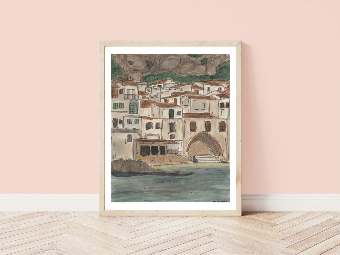 Sicily, Italy Watercolor | Digital Download | 8" x 10"