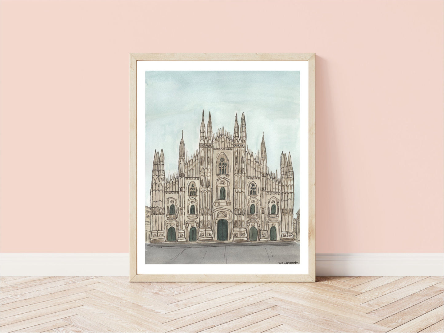 Milan, Italy Watercolor | Digital Download | 8" x 10"