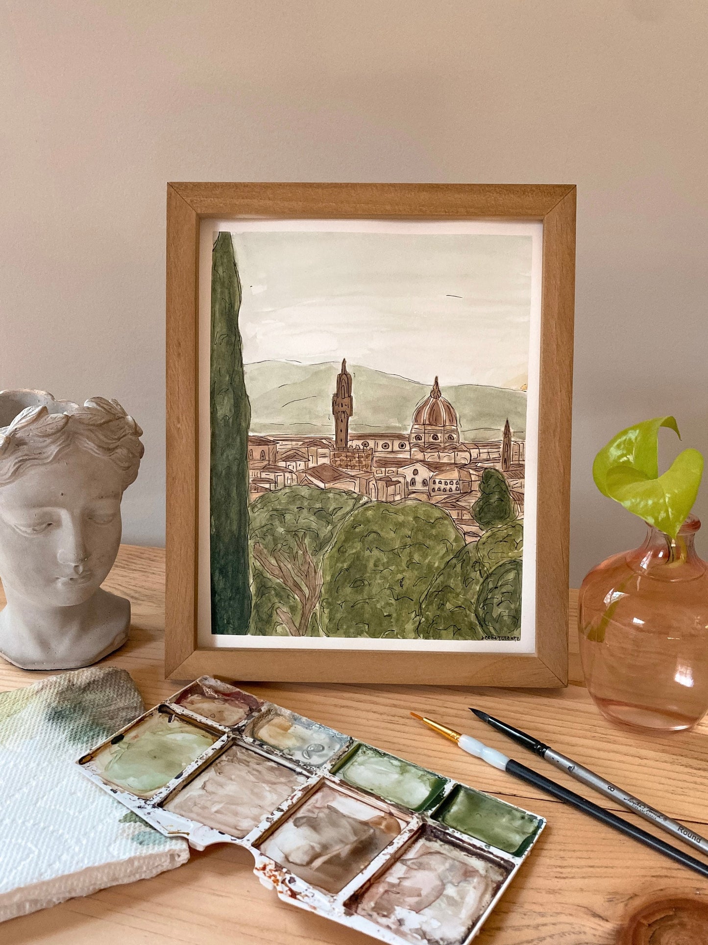 Florence, Italy Watercolor | Digital Download | 8" x 10"