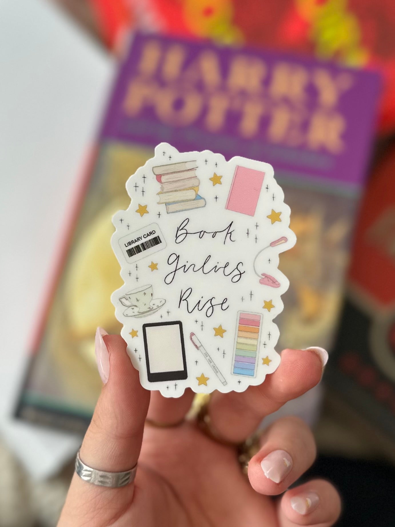 “Book Girlies Rise” Sticker