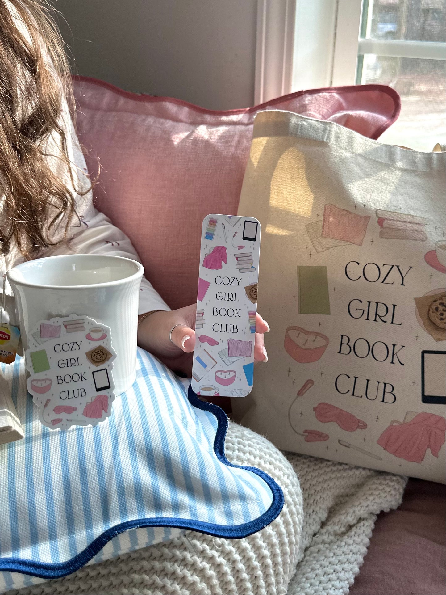 Cozy Girl Book Club Tote