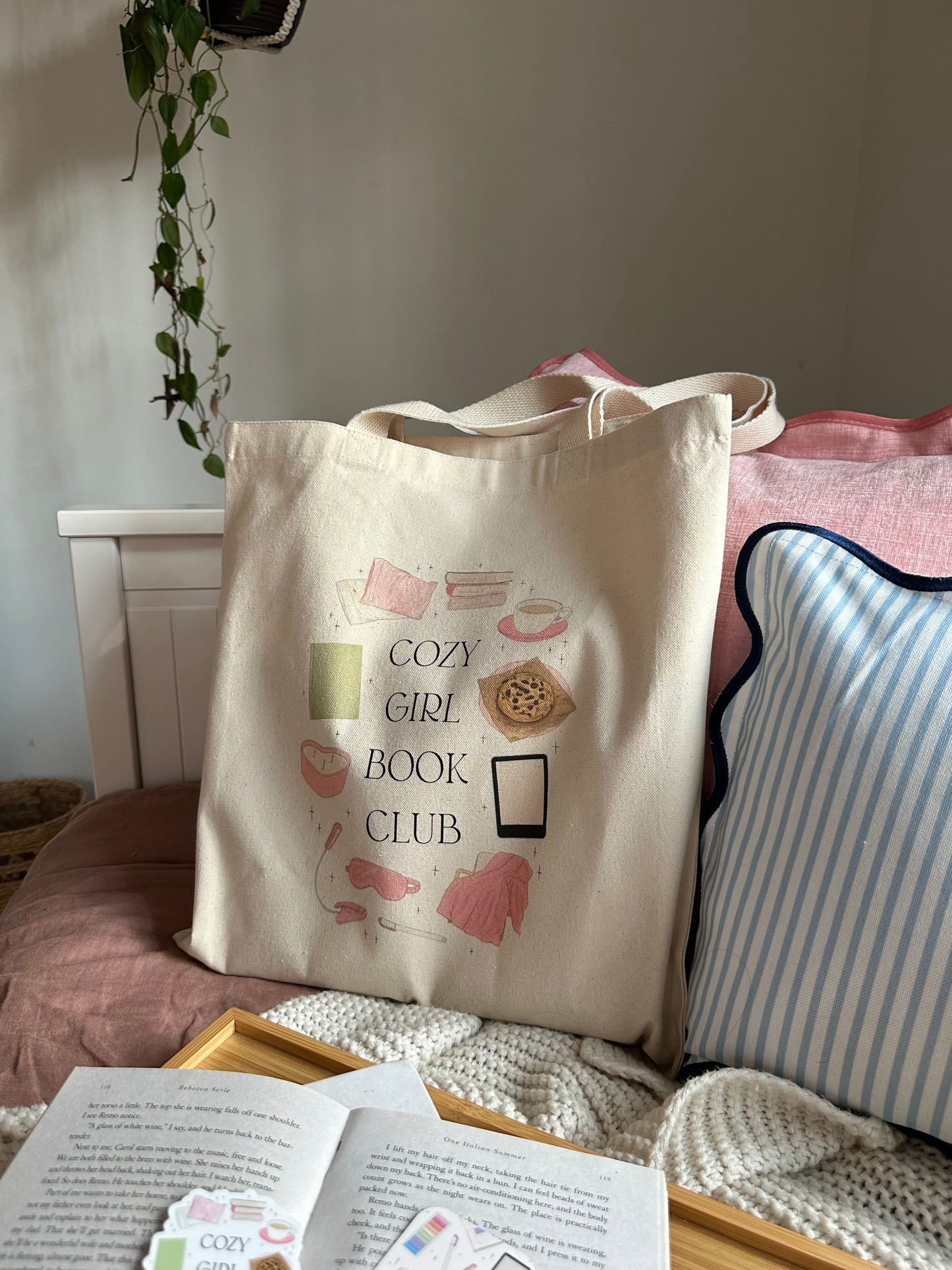 Cozy Girl Book Club Tote