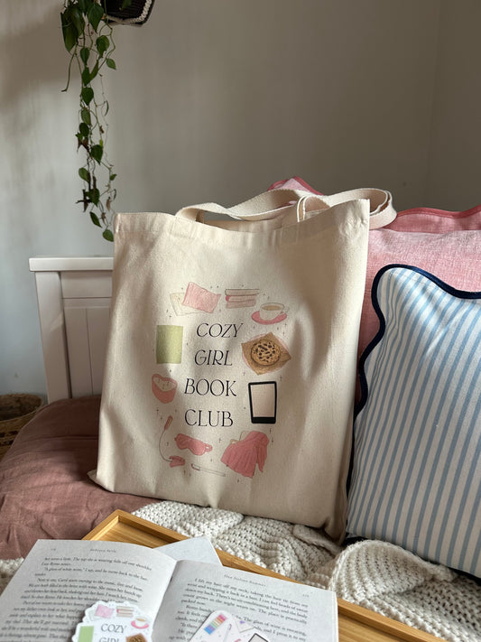 Cozy Girl Book Club Tote