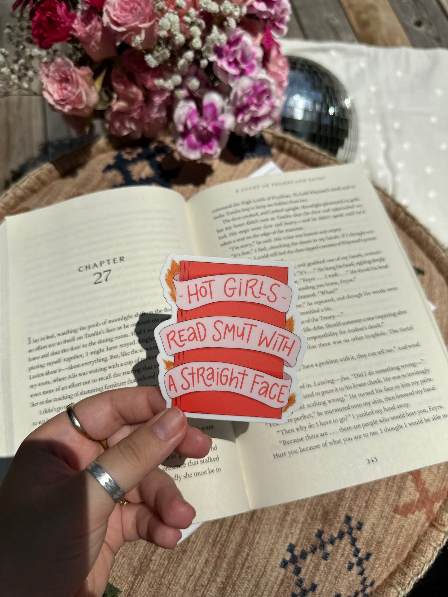 "Hot Girls Read Smut..." Sticker