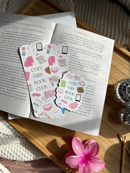 Cozy Girl Book Club Sticker