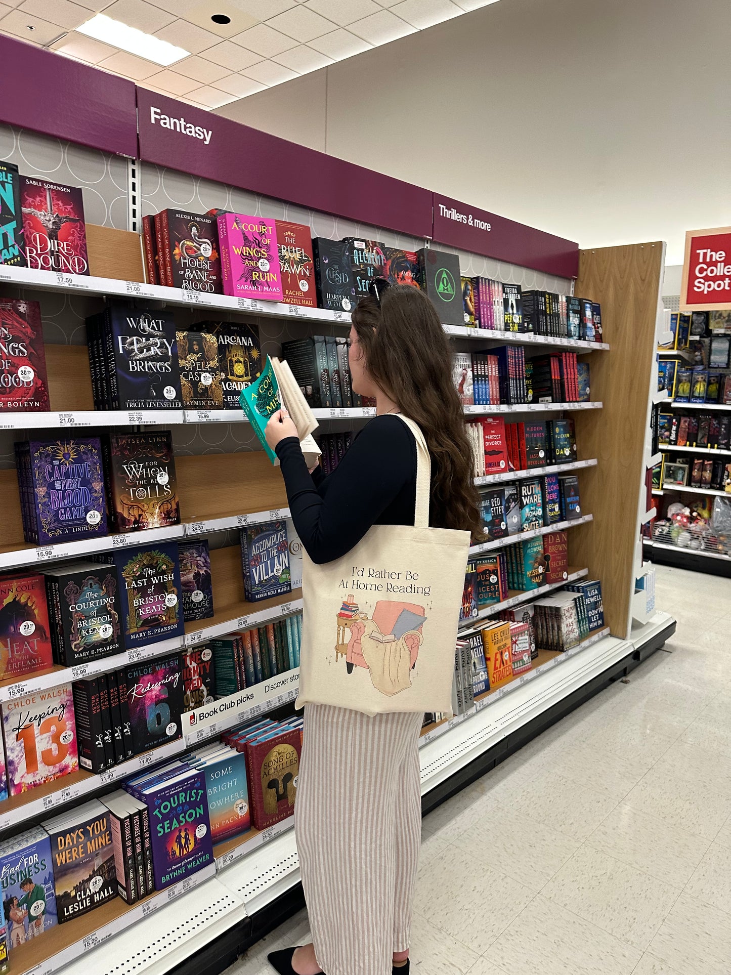 I'd Rather Be At Home Reading Tote