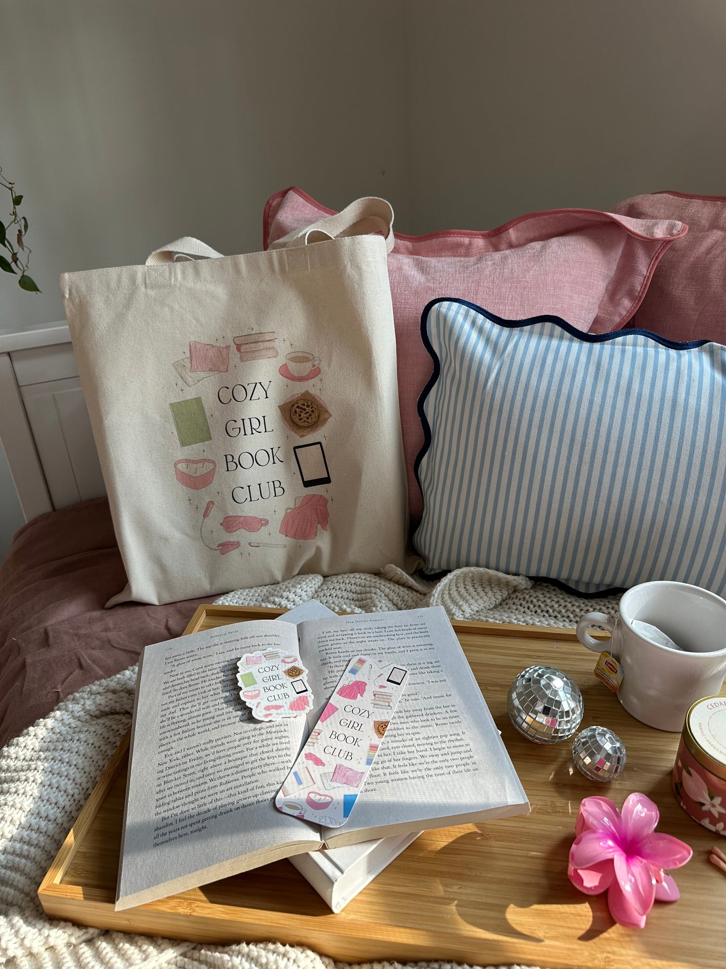 Cozy Girl Book Club Tote
