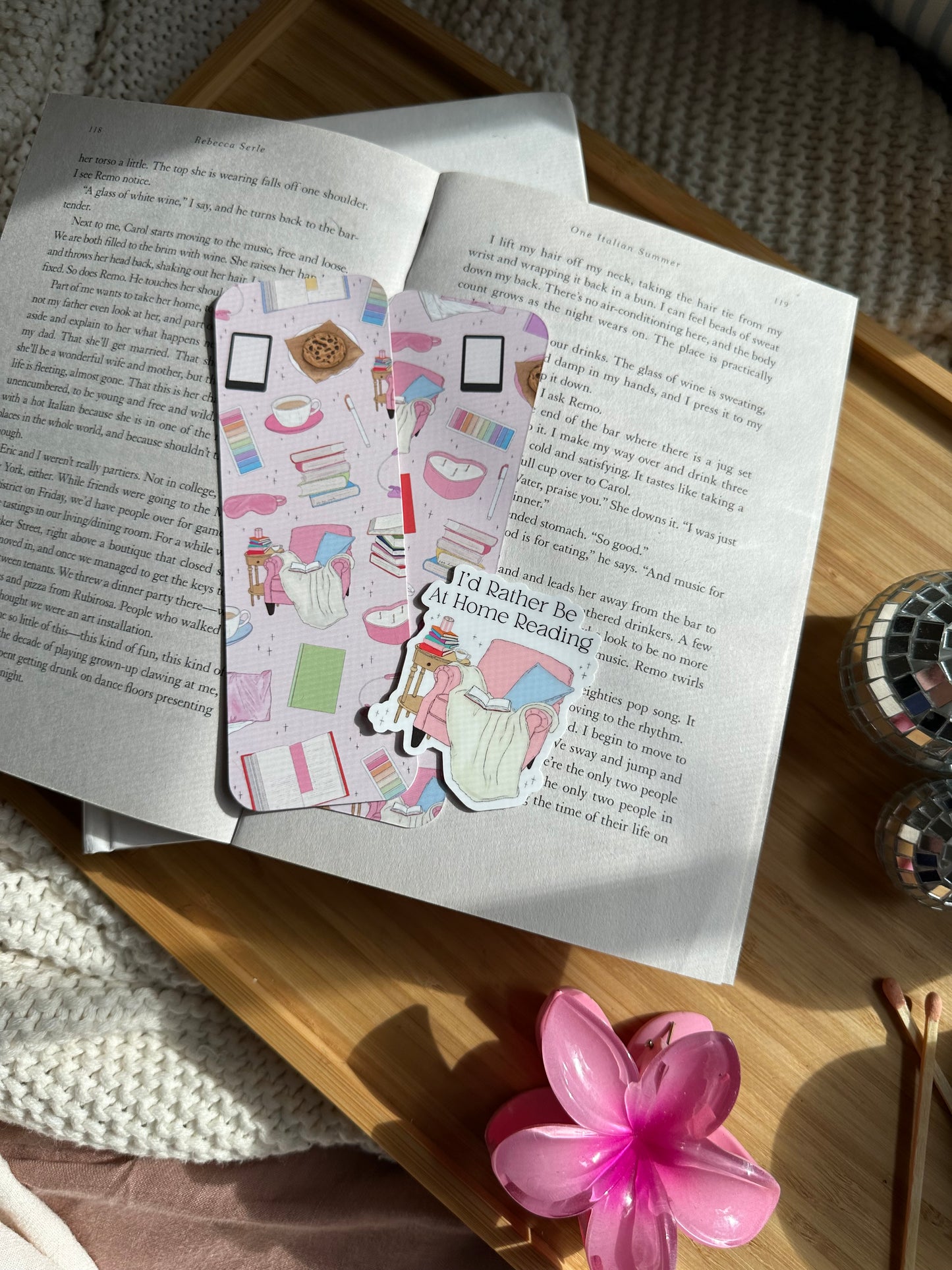 I'd Rather Be At Home Reading Sticker