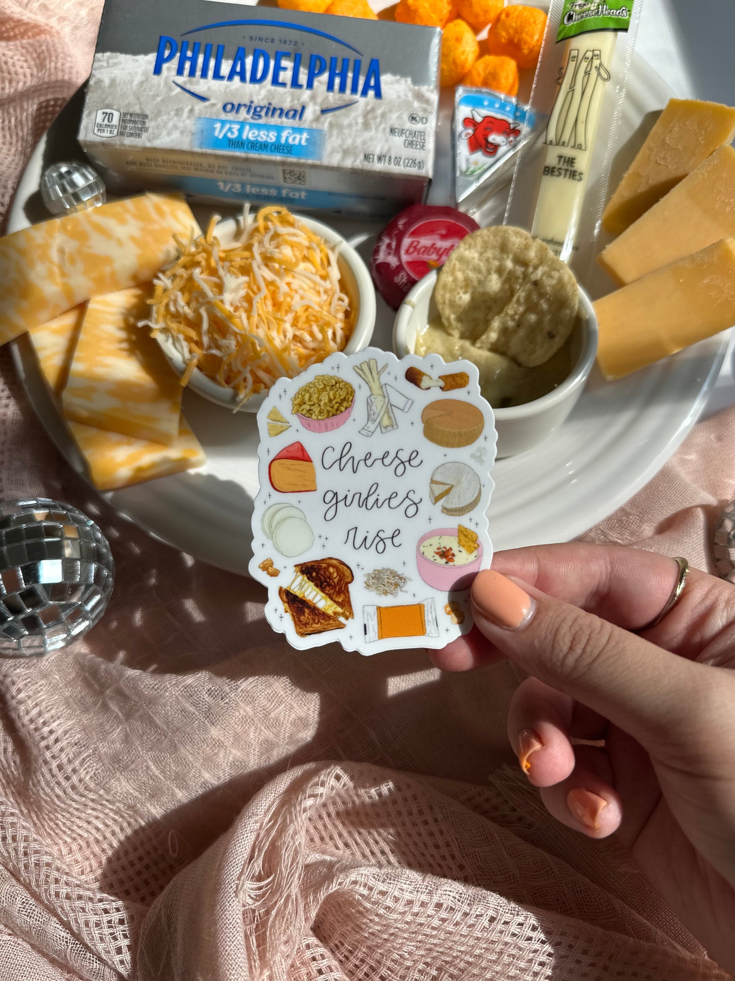 Cheese Girlies Rise Sticker