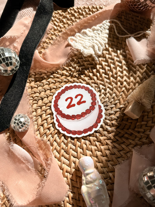 22 Cake Sticker