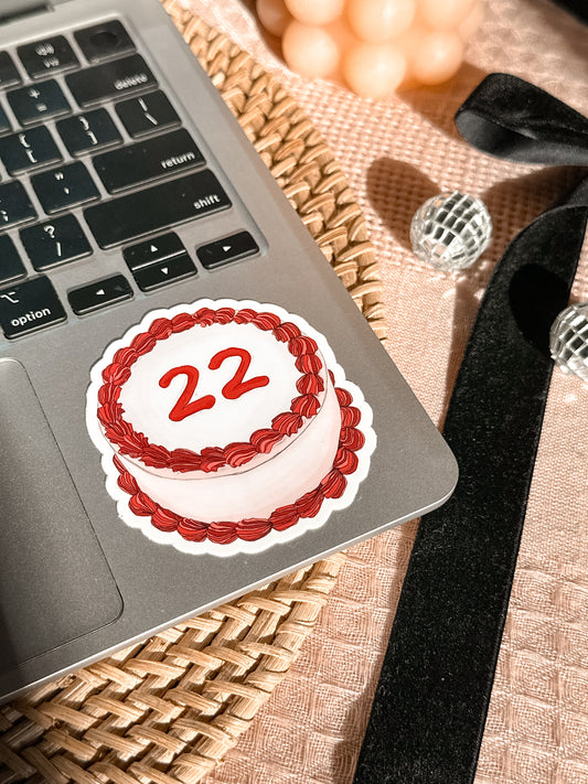 22 Cake Sticker