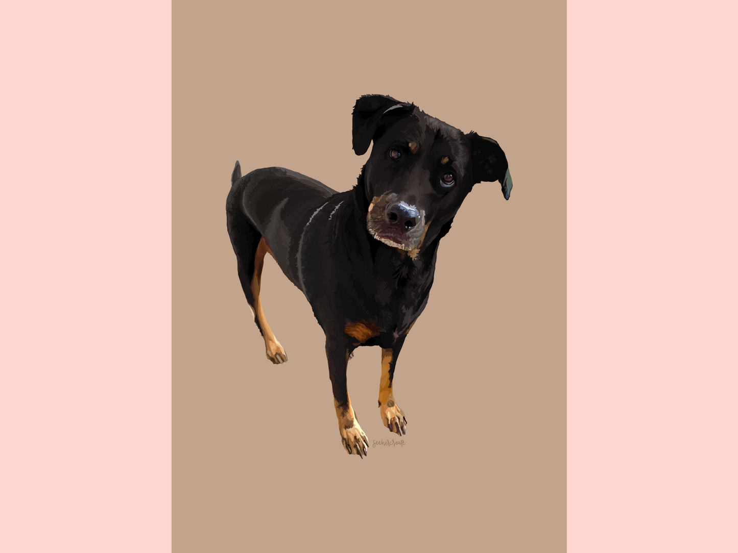 Custom Digital Pet Portrait