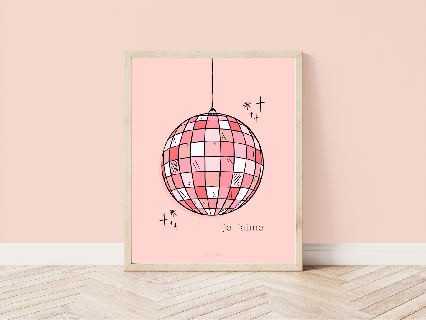 Je T'aime Disco Ball - 8x10