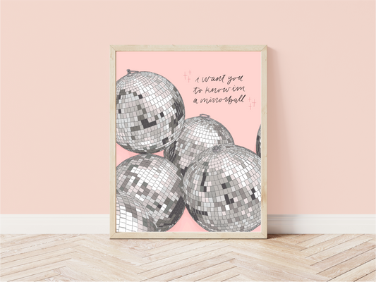 Disco Ball | Digital Download | 8" x 10"