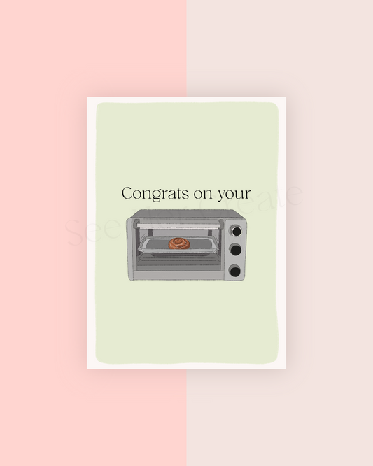 Congrats on your [bun in the oven] | A7 Card Download