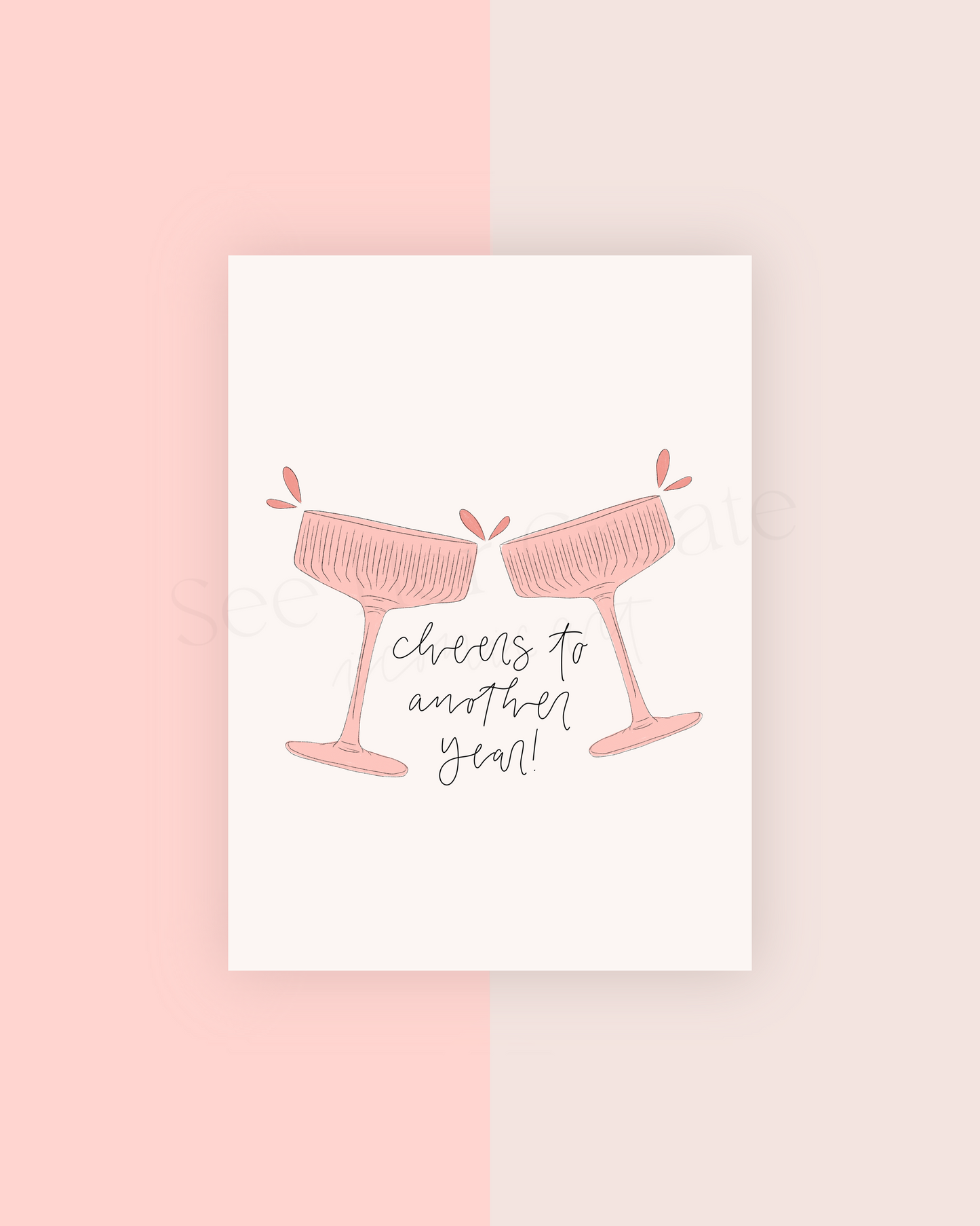 Cheers to Another Year | A7 Card Download