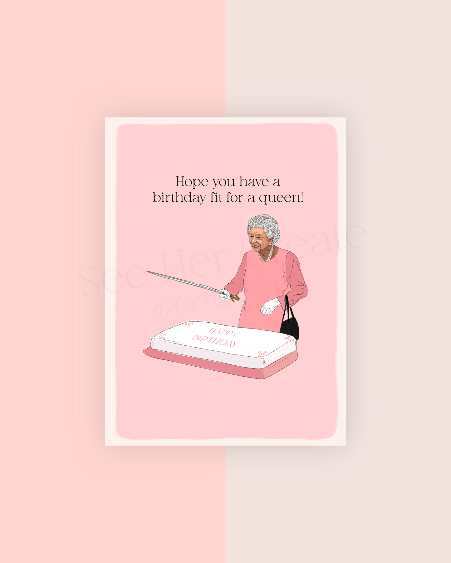 Queen Birthday Card | A7 Card Download