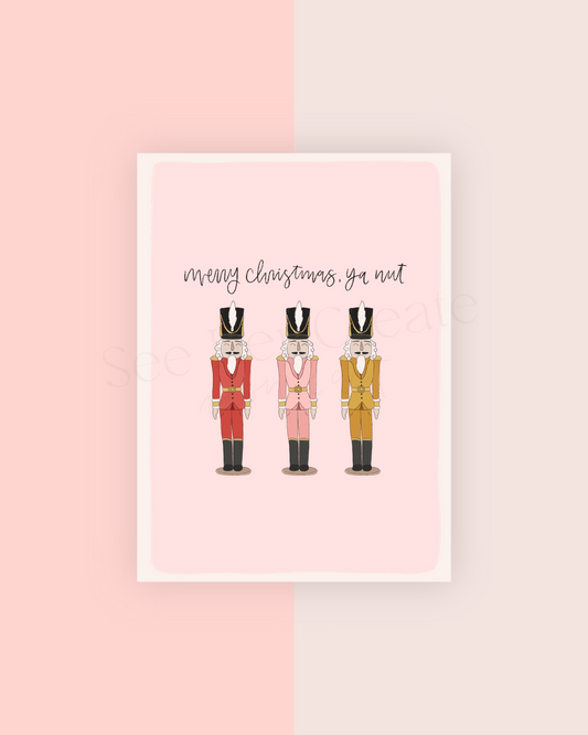 Merry Christmas, Ya Nut | A7 Card Download