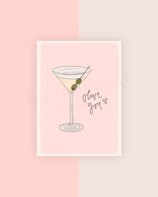 Olive You A7 Card Download