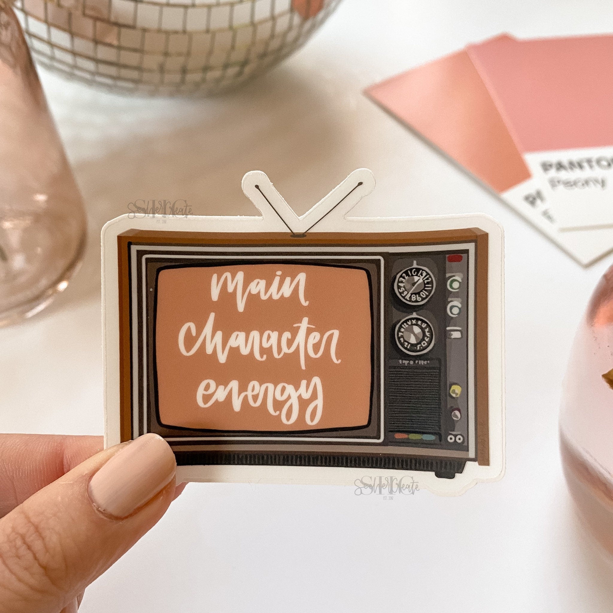 Main Charters Sticker Main Character Energy | Clear Sticker – seehercreate